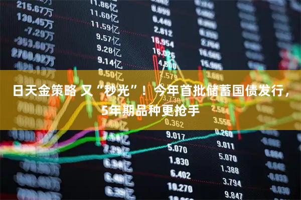 日天金策略 又“秒光”！今年首批储蓄国债发行，5年期品种更抢手