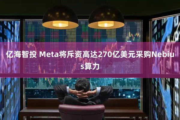 亿海智投 Meta将斥资高达270亿美元采购Nebius算力