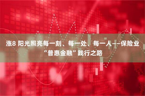 涨8 阳光照亮每一刻、每一处、每一人——保险业“普惠金融”践行之路